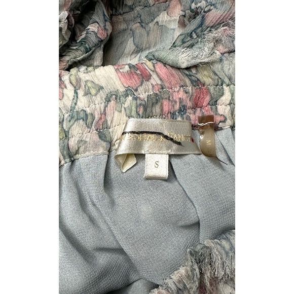 LoveShackFancy Benicia Layered Tiered Chiffon Ruffle Mini Skirt Mystical Foliage - Picture 12 of 12